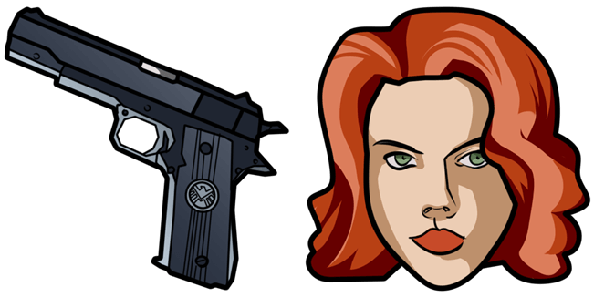 marvel black widow shield pistol custom cursor