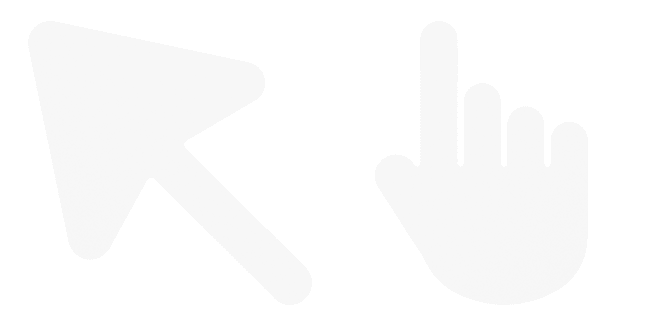 blank hidden arrow hand custom cursor