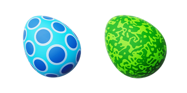 blue easter egg & green easter egg 3D custom cursor