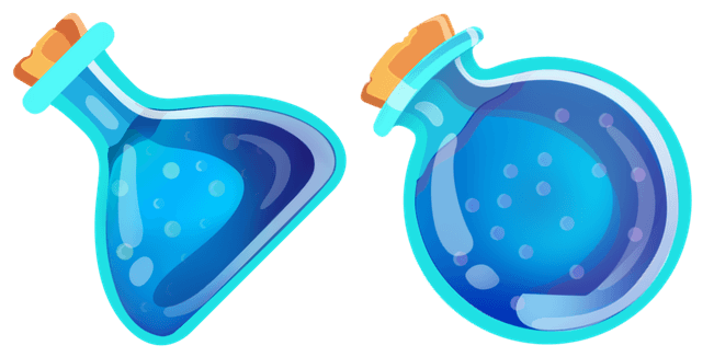 blue potion flasks custom cursor
