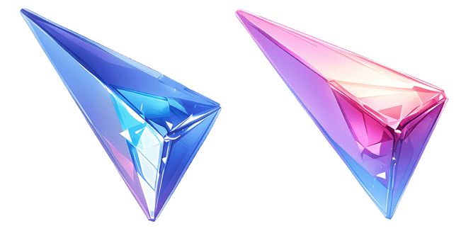 blue & purple triangle gemstone custom cursor