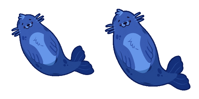 blue seal animated custom cursor