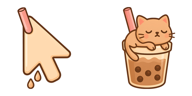 bobba tea arrow cat custom cursor