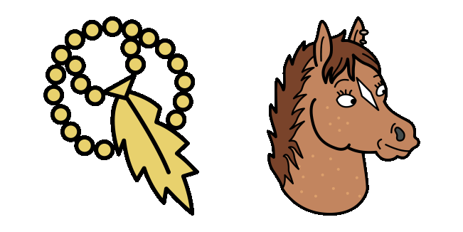 bojack horseman hollyhock chain animated custom cursor