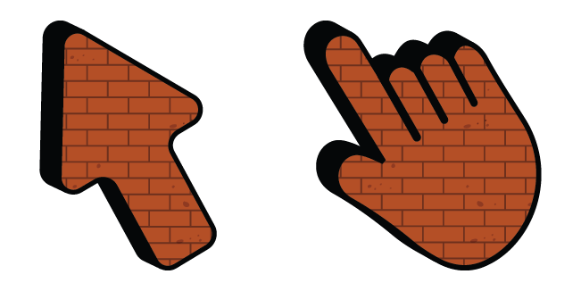 brick wall texture custom cursor