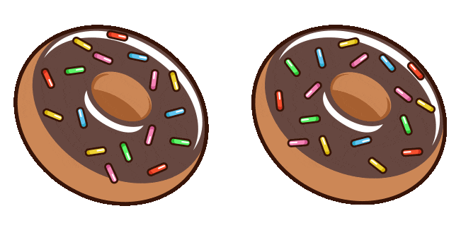 brown donut animated custom cursor