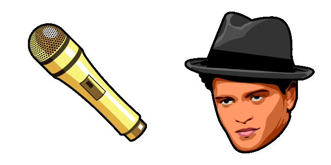 bruno mars mic animated custom cursor
