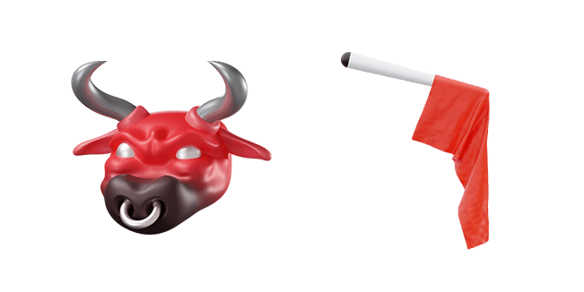 bull & red flag 3D custom cursor