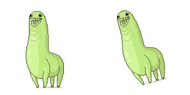 bunchie the green llama meme animated custom cursor