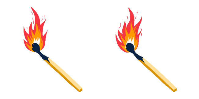 burning match animated custom cursor