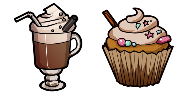 cacao drink cupcake custom cursor