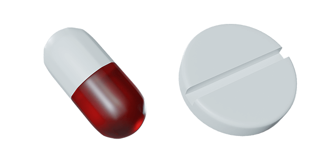 capsule & white pill 3D custom cursor