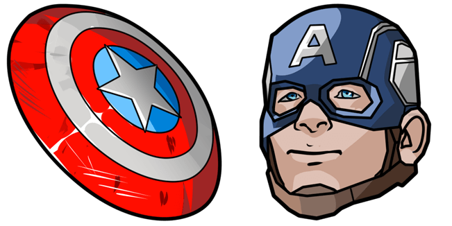 Captain America Cursor - Marvel Comics Cursor - Sweezy Custom Cursors