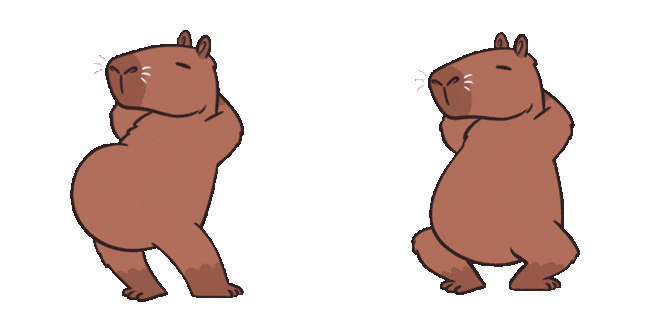 capybara dancing animated custom cursor