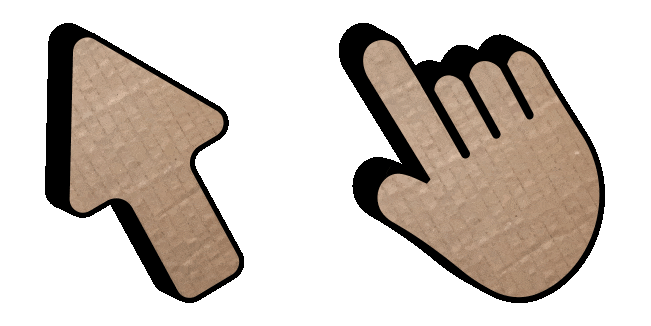 cardboard texture animated custom cursor
