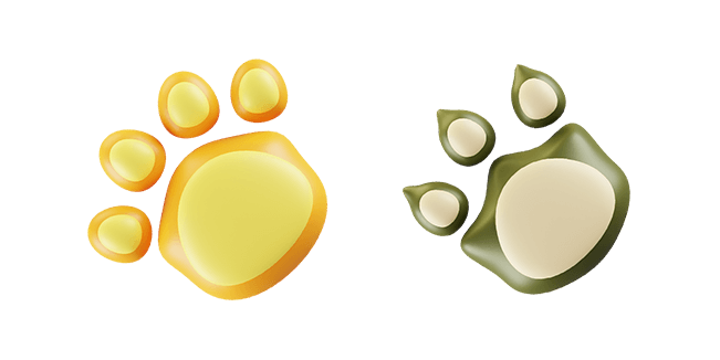 cat & dog footprints 3D custom cursor