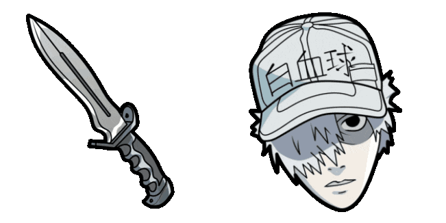 cells at work white blood cell knife animated custom cursor