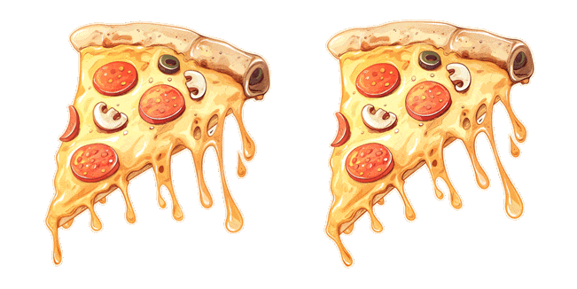 cheesy pizza slice animated custom cursor