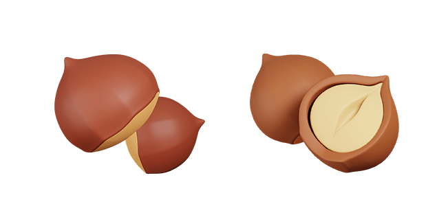chestnut & hazelnut 3D custom cursor