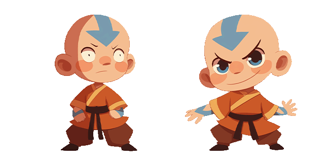 chibi avatar aang animated custom cursor