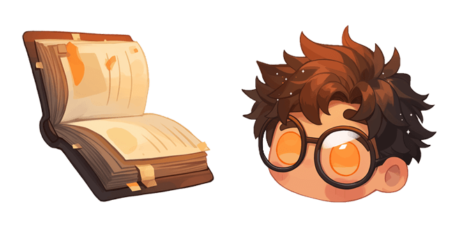 chibi harry potter book custom cursor