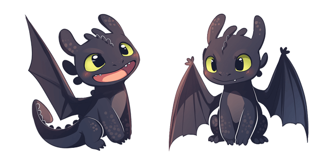 chibi toothless httyd custom cursor