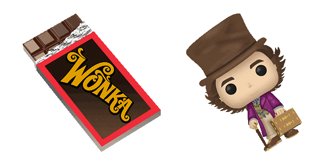 chibi wonka chocolate animated custom cursor