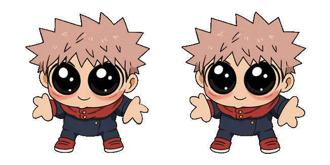 chibi yuji itadori animated custom cursor