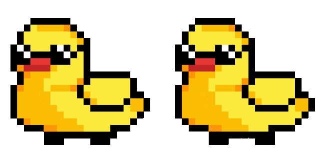 chick with glasses pixel animated custom cursor