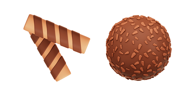 chocolate stick & chocolate ball 3D custom cursor