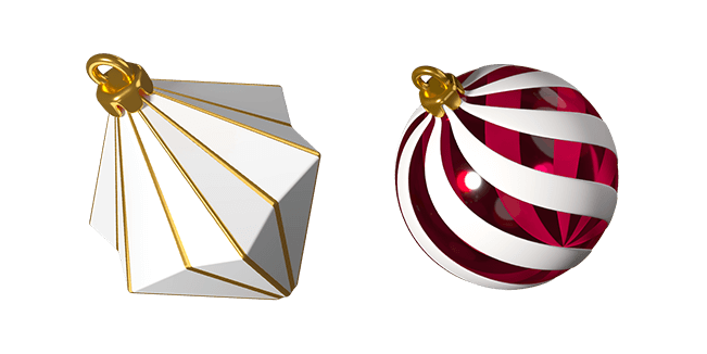 christmas balls decorations 3D custom cursor