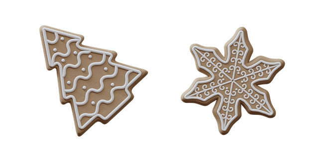 christmas cookies 3D custom cursor
