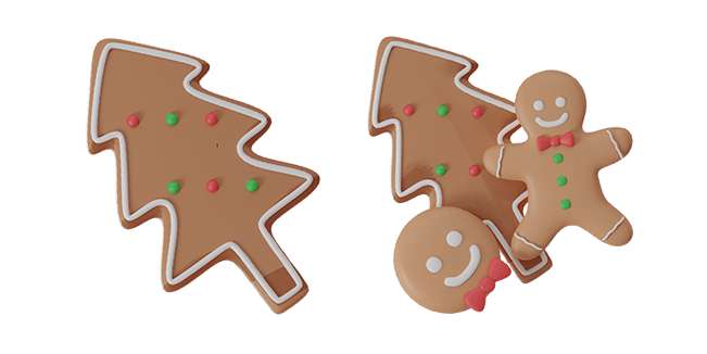 christmas honey cookies 3D custom cursor