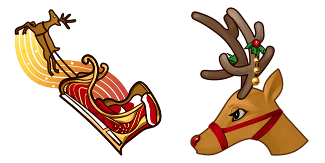 christmas rudolph reindeer custom cursor