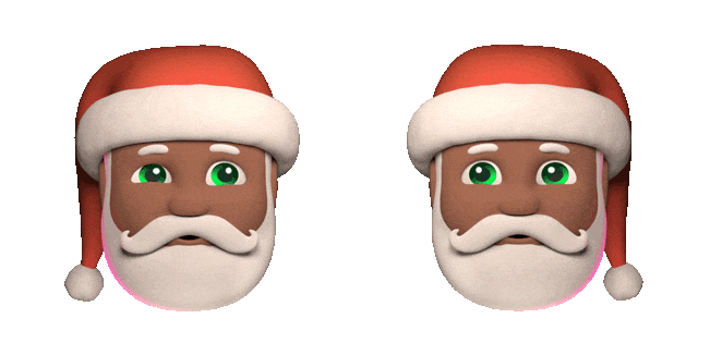 christmas santa blinking emoji animated custom cursor