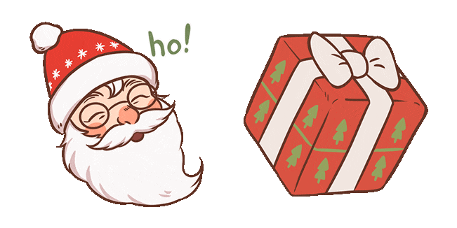 christmas santa claus gift animated custom cursor
