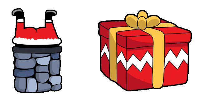 christmas santa stuck in the chimney gift animated custom cursor