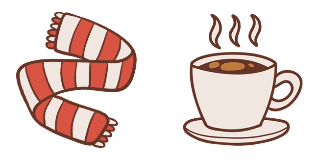 christmas scarf cup of tea custom cursor
