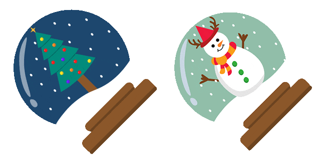 christmas snow globe animated custom cursor