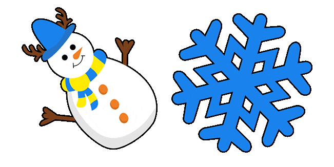 hristmas snowman snowflake animated custom cursor