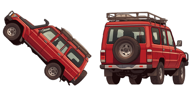 classic red toyota land cruiser custom cursor