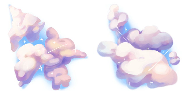 clouds custom cursor