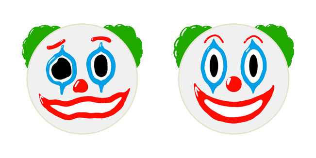 clown face emoji animated custom cursor