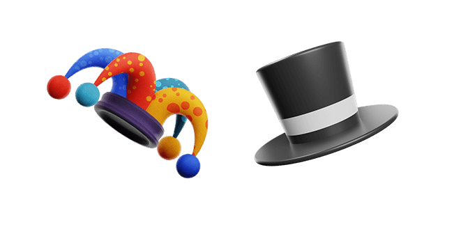 clown hat & magician hat 3D custom cursor