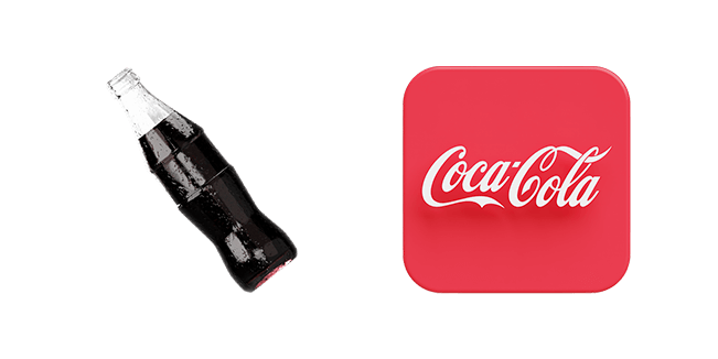 coca cola bottle & logo 3D custom cursor