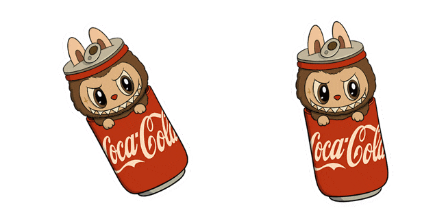coca cola x labubu animated custom cursor