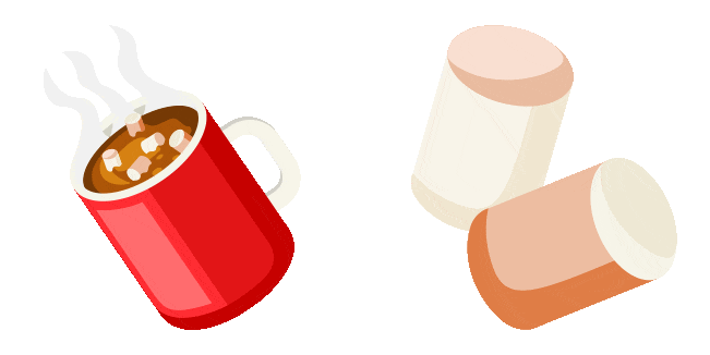 coffee marshmallows animated custom cursor