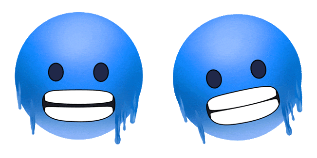 cold face emoji animated custom cursor