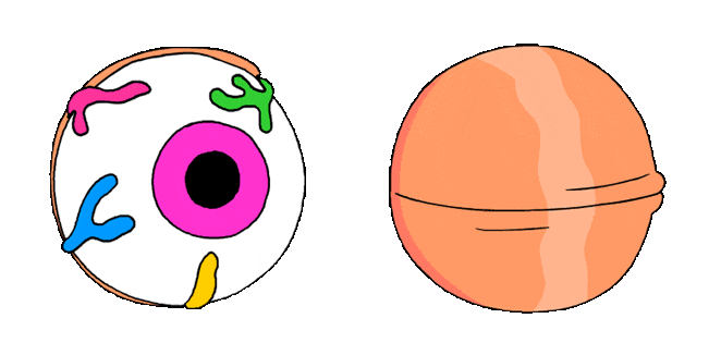 colorful eyeball animated custom cursor