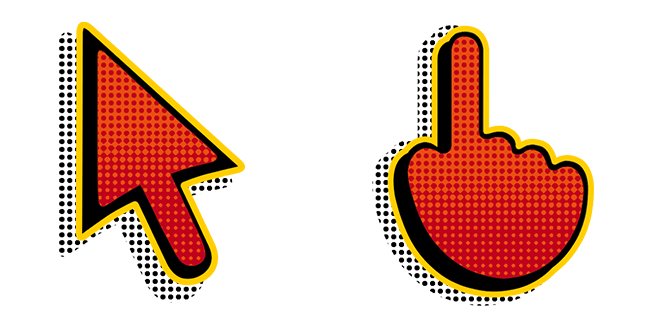 comic texture custom cursor